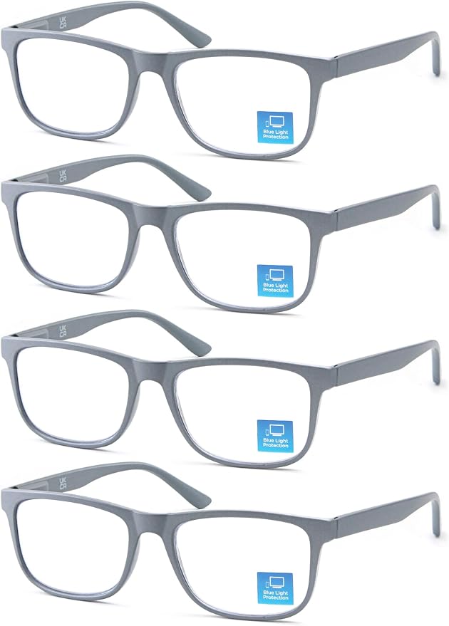 Blue Light Blocking Reading Glasses Men Large Wide Oversized Square Computer Readers Glasses for Big Head/Large Face