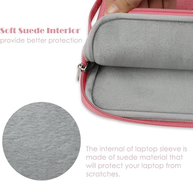 Laptop Sleeve Case for MacBook Neo 13'' with A18 Pro Chip Released in 2026 (Model:A3404) Protective with Handle Travelling Carrying Canvas Bag Accessories for Students Home Office (Pink)