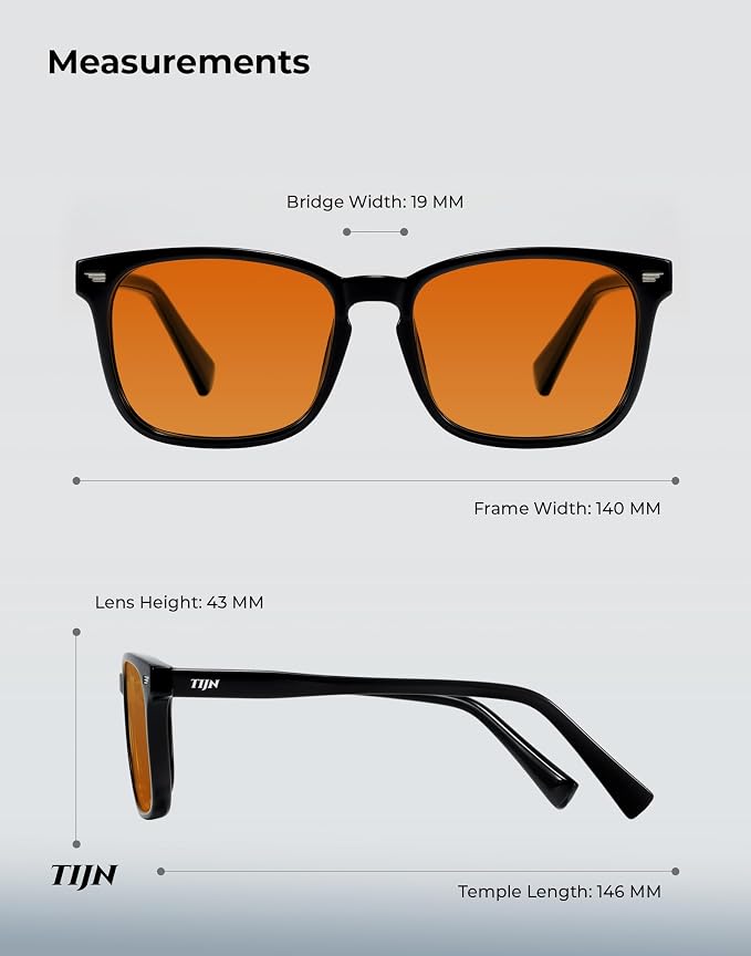TIJN Premuim Blue Light Blocking Glasses for Women Men Square Frame Nerd Eyeglasses Anti Blue Ray Computer Screen Glasses