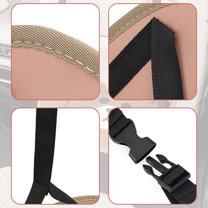 Car Foot Hammock, Adjustable Cute Bear Vehicle Headrest Seat Hanging Footrest with Adjustable Straps, Portable Auto Interior Leg Support Relax Pad, Universal for SUV RV Truck (Style1)