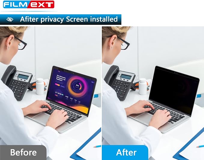 FILMEXT Magnetic Privacy Screen for Macbook Air 15 Inch (2025 2024 2023,M4 M3 M2 Chip) Model A3241 A2941 A3114, No Floating, Easy on and Off,