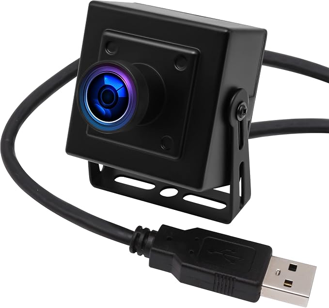 SVPRO 5MP 30FPS USB Camera IMX335 Sensor Fisheye Webcam for 3D Printer, Laser Engraver, Machine Vision, Industrial Camera, Security Monitoring(M12 Lens, USB Plug & Play for Windows/Mac/Linux/Android)