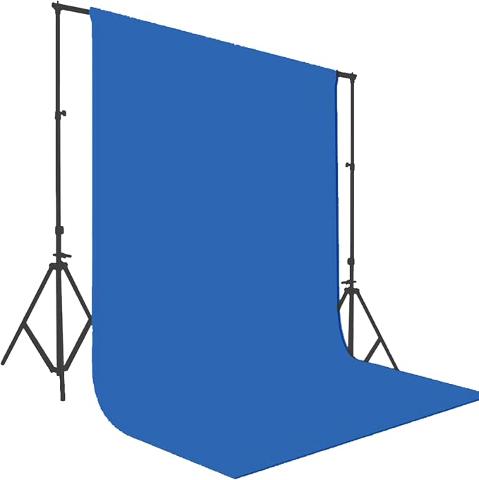 King Mills 10x10 ft Royal Blue Backdrop Curtain for Photography, Also Serving as Background for Golf Simulators for Home, Streaming Backdrop, Podcast Background, Zoom Backdrop.