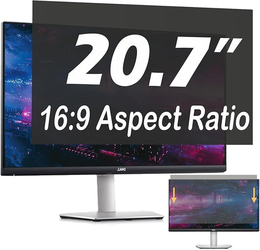 20.7 Inch Privacy Screen for Computer Monitor, 16:9 Anti-Spy Filter for Laptop & PC Display, Blue Light Blocking Anti-Glare Reversible Protector Film, Easy Slide-Mount Installation (20.7 Inch Widescreen(16:09))