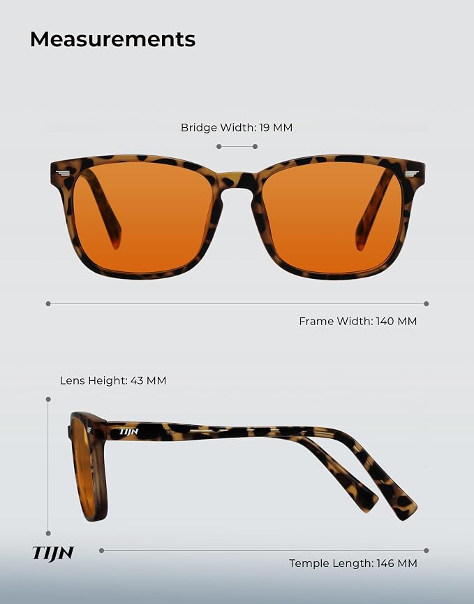 TIJN Premuim Blue Light Blocking Glasses for Women Men Square Frame Nerd Eyeglasses Anti Blue Ray Computer Screen Glasses