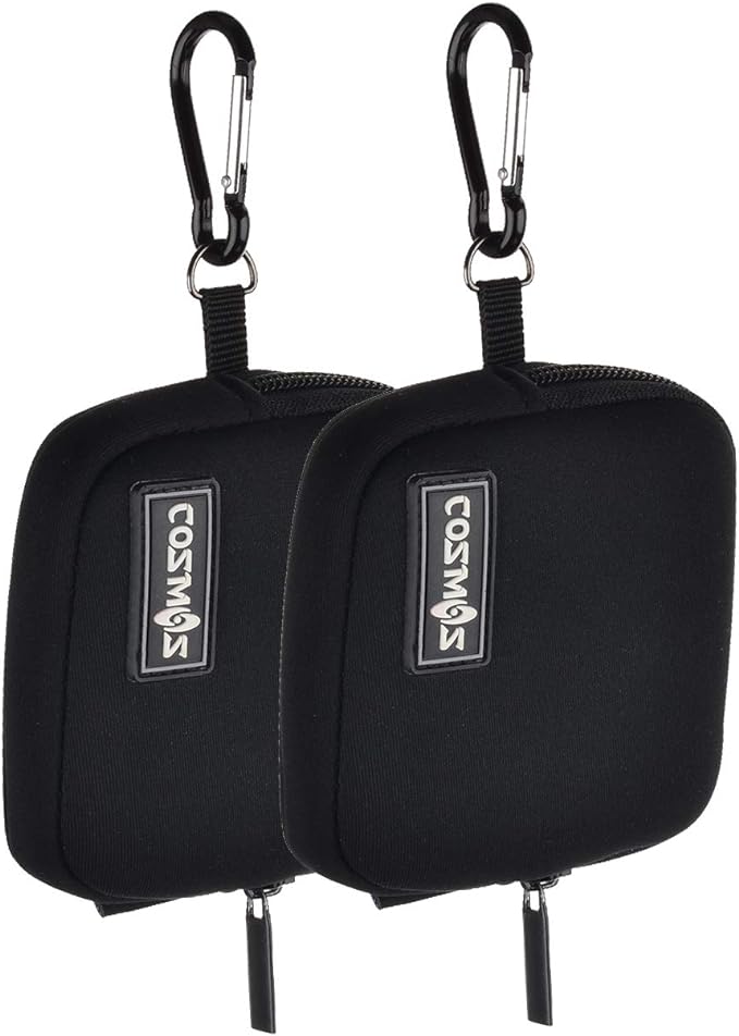 CM Pack of 2 Mini Pouch Case Bag Small Travel Storage Carrying Bag Compatible with MagSafe Power Adapter, Laptop Accessories Cables, Cords, USB Drives, Earphones