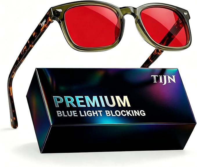 TIJN Premuim Blue Light Blocking Glasses for Women Men Square Frame Nerd Eyeglasses Anti Blue Ray Computer Screen Glasses