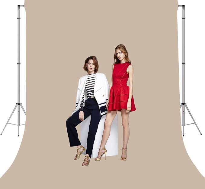 Beige Photo Backdrop for Photoshoot Beige Background for Photography Photo Backdrop Curtain for Party 6 x 9 FT