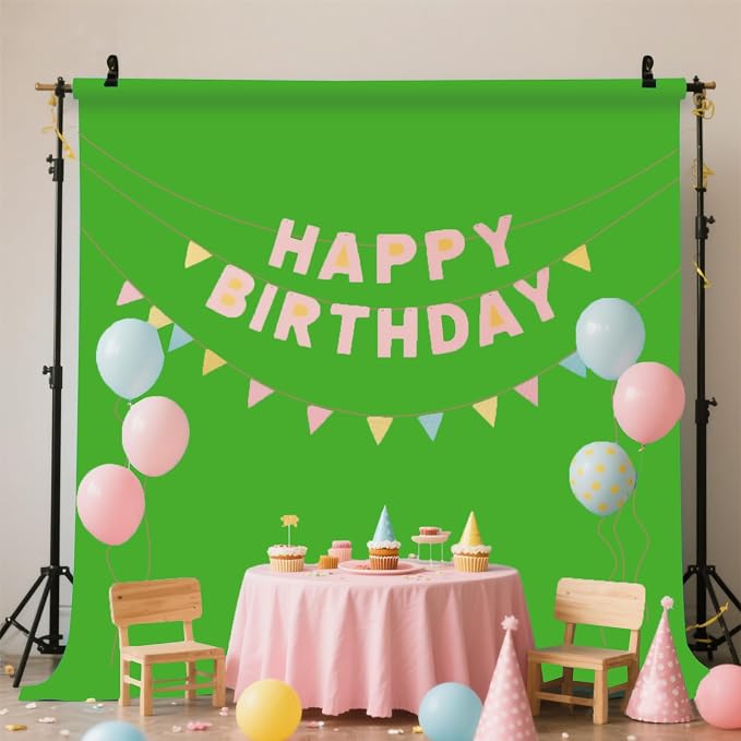 Green Screen Photo Backdrop, Chroma Key Background for Photography, Live Streaming, Zoom Video Studio, Online Courses 10x20FT