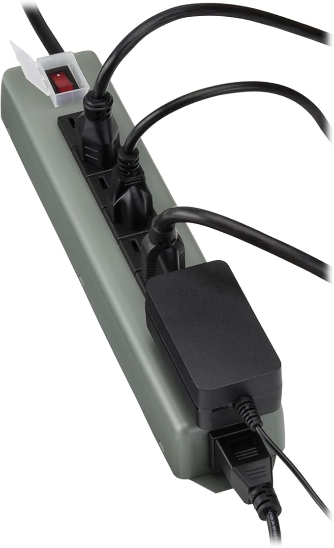 Eaton Tripp Lite series 9-Outlet Heavy Duty Power Strip, Metal, Mountable (Wall Mount & Under Desk) 15ft Extension Cord, On/Off Switch Cover, Industrial Garage Shop Work Bench Applications (UL24CB-15)