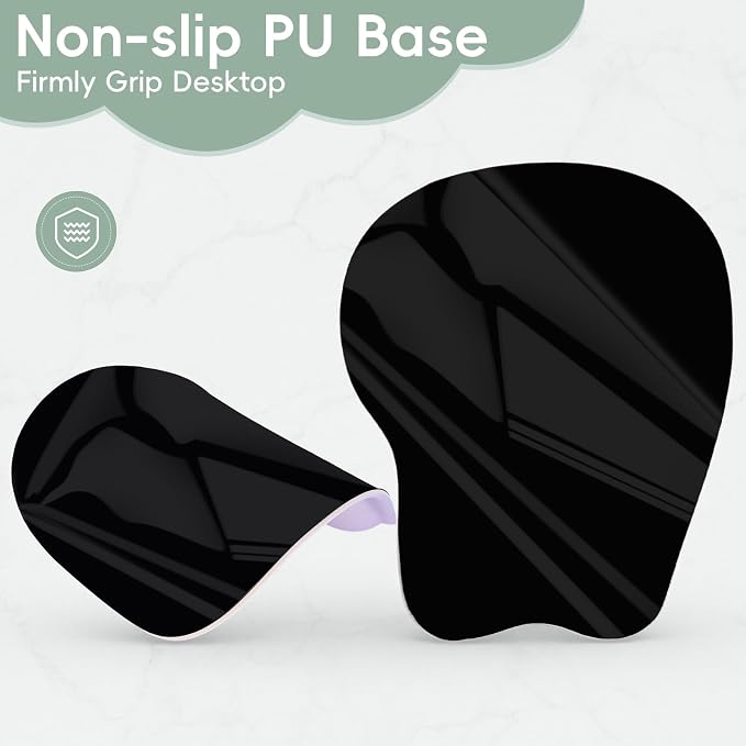 Ergonomic Mouse Pad,Non Slip Mousepad Wrist Rest Support for Office, Computer, Laptop & Mac(A-Light Green)