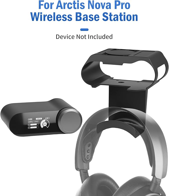 Under Desk Headphone Hanger Stand for SteelSeries Arctis Nova Pro Wireless-Arctis Pro Wireless NOVA Magnetic Mount Secretlab Magnus Version,Headphone Holder for Arctis Nova Pro Wireless
