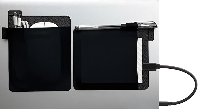 2 Pack Portable Hard Drive Sleeve for Laptop - SSD Solid State Drive - Reusable Adhesive - Stick on External Hard Drive Carrying Case - Travel Pocket Pouch