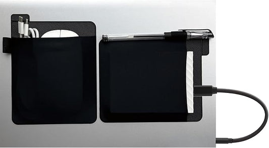 2 Pack Portable Hard Drive Sleeve for Laptop - SSD Solid State Drive - Reusable Adhesive - Stick on External Hard Drive Carrying Case - Travel Pocket Pouch