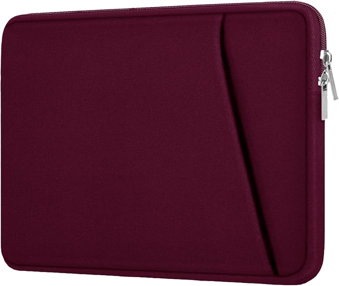 Laptop Sleeve Case 14 inch, Durable Carrying Bag Shockproof Protective Case Cover, Handbags Briefcase Laptop Bag Compatible with 14" MacBook Air/Pro HP Asus Lenovo Notebook Computer, Wine Red