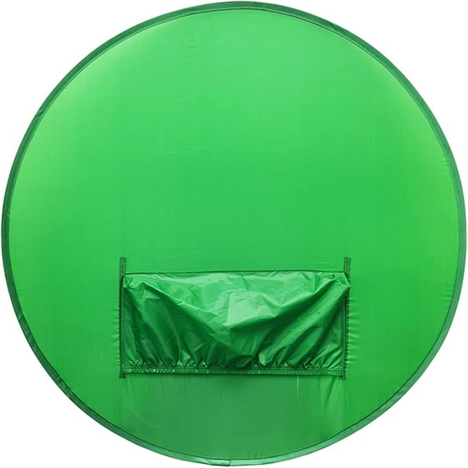 Green Screen Behind Chair Attachment Backdrop Kit,142cm Round Green Screen Backdrop Portable Green Screen Chair Background for Video Chats Video Conference Game Single Layer L Size