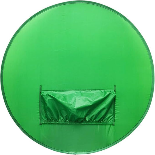 Green Screen Behind Chair Attachment Backdrop Kit,142cm Round Green Screen Backdrop Portable Green Screen Chair Background for Video Chats Video Conference Game Single Layer L Size