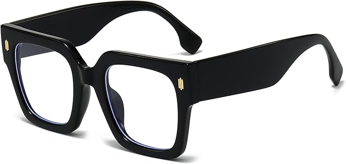 Breaksun Fashion Oversized Blue Light Blocking Glasses for Women Men Trendy Big Square Frame Computer Eyeglasses
