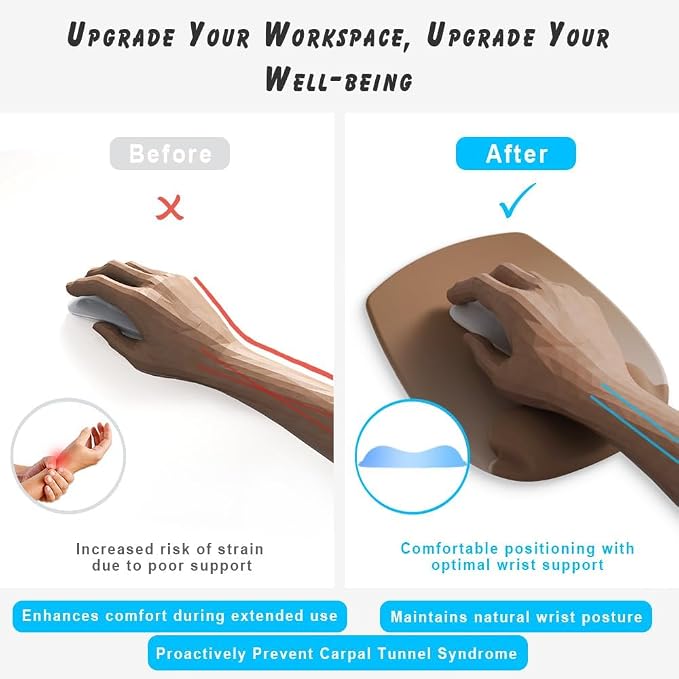 ErgoFlow Gel Wrist Rest Mouse Pad-Ergonomic Cushion for Desk, Cute Aesthetic Computer Decor for Women,Small Mousepad Mat&Laptop Pads-Office,Home Wireless Support&Ergo Accessories (08Sunset Fade)