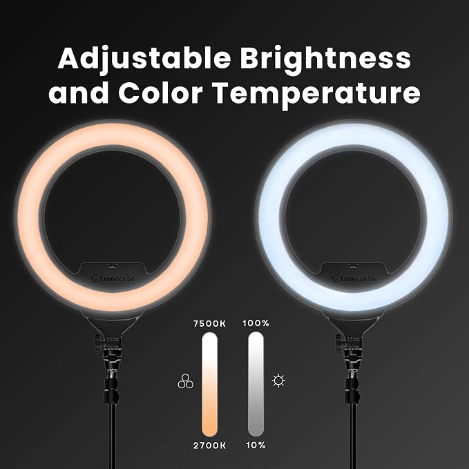 Lume Cube Ring Light Pro | Wireless Professional Lighting for Photography, Streaming, Video | Adjustable Color and Brightness | Includes Sturdy, Portable Tripod Mount and Padded Carrying Case