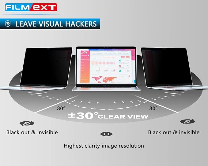 FILMEXT Magnetic Privacy Screen for Macbook Air 15 Inch (2025 2024 2023,M4 M3 M2 Chip) Model A3241 A2941 A3114, No Floating, Easy on and Off,