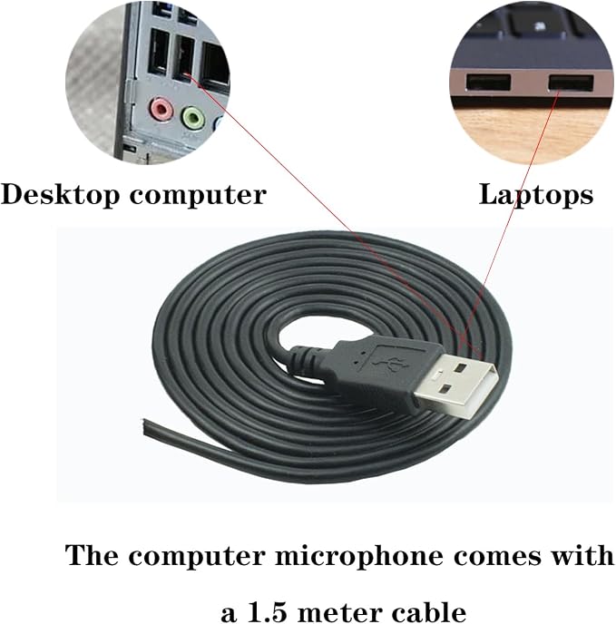 LANDIBO USB Microphone, Plug and Play Desktop Laptop gooseneck Microphone, Suitable for Games, conferences, Streaming, and Tutorials K050 Recording, podcasting, Gaming, and Online Chat