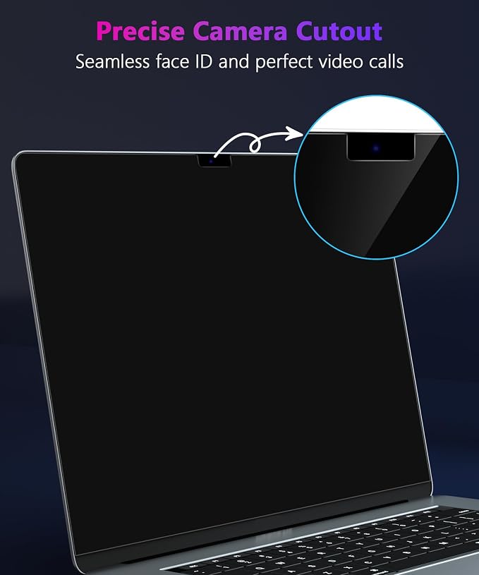 PYS 4-Way Privacy Screen for MacBook Pro 14 Inch (2024-2021, M4, M3, M2, M1) - 360° Anti-Spy Filter, Matte Anti-Glare Protector, Scratch-Resistant Film, Laptop Privacy Filter Shield