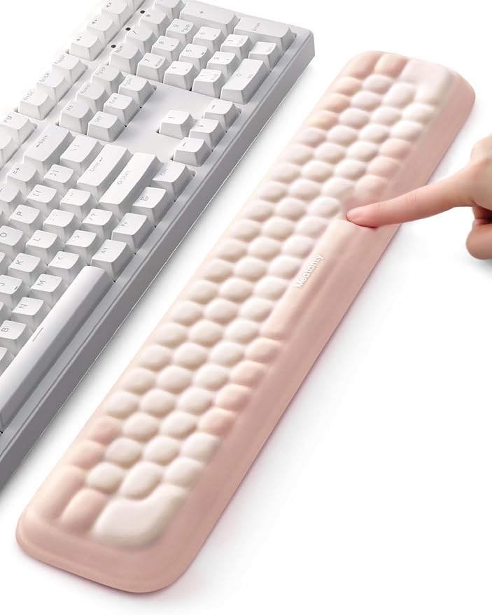 Meatanty Keyboard Wrist Rest, Ergonomic Keypad Support, Soft Memory Foam Hand Rest Pad for Typing Comfort, Computer Desk Accessories Hand Palm Pain Relief, Laptop Office Home School Women Girl Cute
