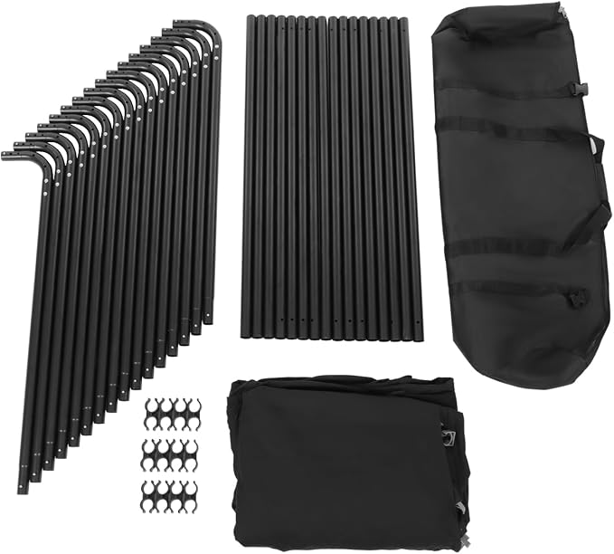 7.87x13.12ft Black Screen with Stand Portable Background for Photography Large Collapsible Photo Backdrop with Carrying Bag for Photo Studio, Video Shooting, Live Streaming