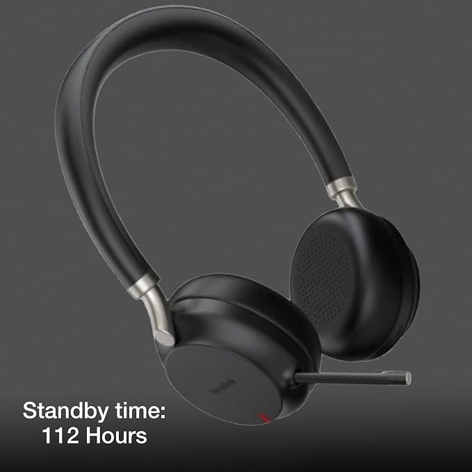 Yealink BH72 Bluetooth Headset Teams with Charging Headphones Stand, USB-A (Black) - Ideal For Zoom and Teams Video Conferencing, Enhanced Audio For Phone Calls, Music, Podcasts, GTW Cloth