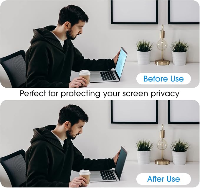 amFilm Designed for MacBook Pro 13 Inch(2016-2022, M1/M2) /MacBook Air 13 Inch(2018-2021, M1) Privacy Glass Screen Protector [Zero Bubbles][9H Hardness][ Anti-Scratch][ Anti-fingerprint]
