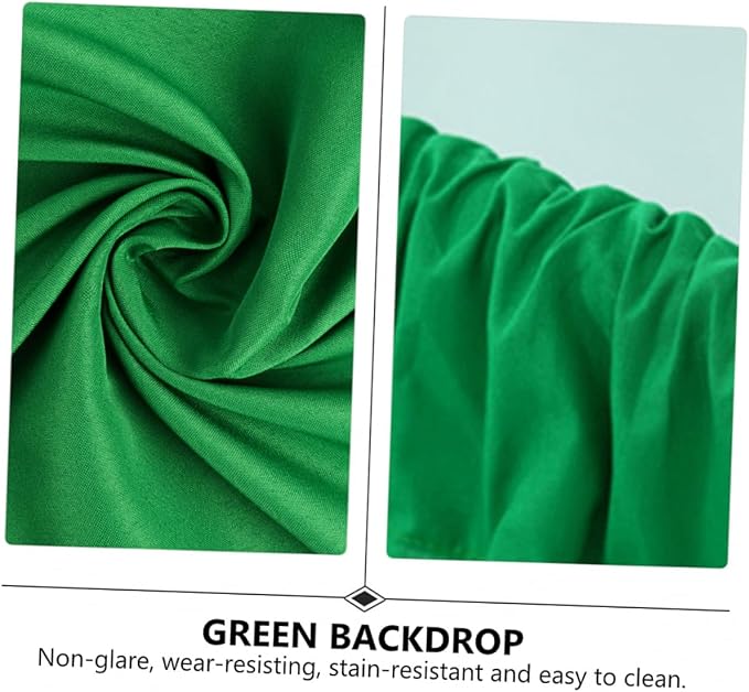 Mipcase 1pc Solid Green Color Backdrop for Photography Fabric Background Cloth for Video Recording Photoshoots and Home Decor
