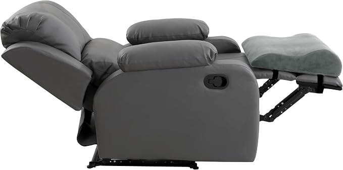 HOMBYS Extra Large Recliner Leg Pillow, Foam Foot Rest Cushion Wave Shape Recliner Footrest Extender, Multi Purpose Back & Lumbar Support Pillow for Bed, Sofa Couch, (Light Grey)