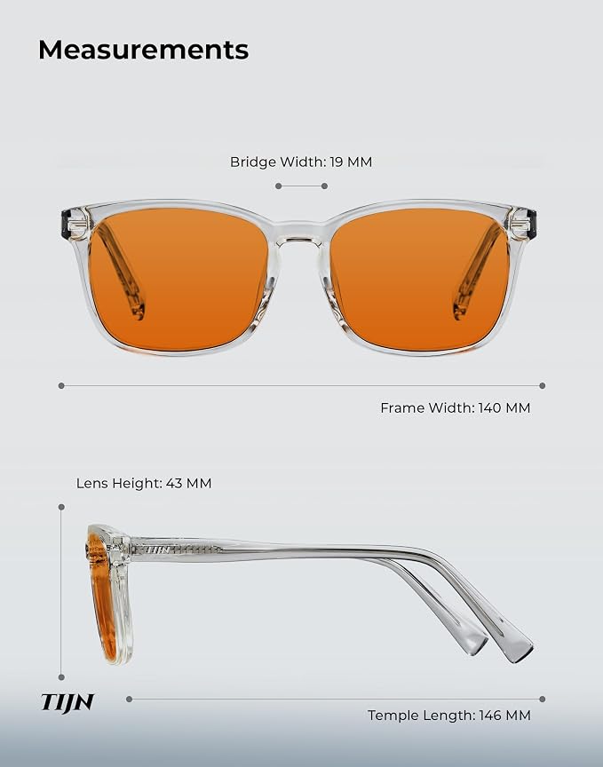 TIJN Premuim Blue Light Blocking Glasses for Women Men Square Frame Nerd Eyeglasses Anti Blue Ray Computer Screen Glasses
