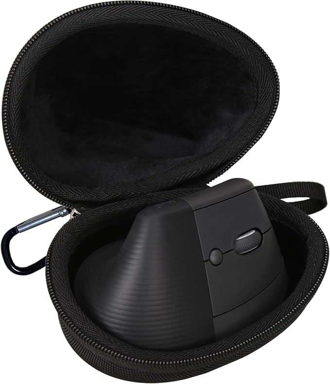 Mouse Case Fits for Logitech Lift Vertical Ergonomic Mouse, Travel Carrying Box for Logi Wireless Bluetooth Cordless Upright Mouse, Case Only (Black)