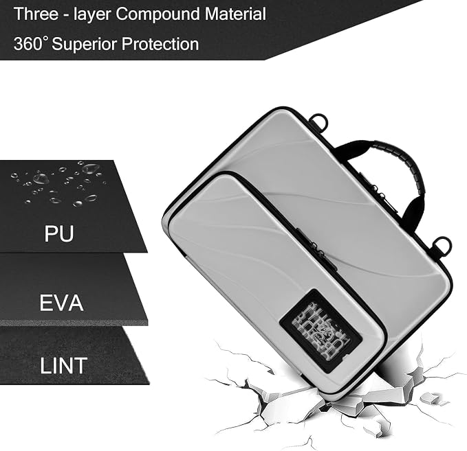 BUG 17.3 Inch Laptop Case Hard Shell, Protective Laptop Carrying Case with Stand for Heat Dissipation