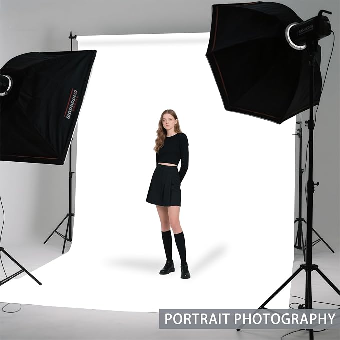 White Photo Backdrop for Photoshoot, White Background for Portrait, Product Photography Fashion Shoot Festival Celebrations 5x7FT