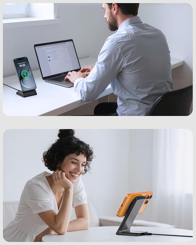Mag.Safe Charger Stand for iPhone, Magnetic Wireless Charging Station for iPhone 17/16/15/14/13/12 Series (Onxy Black)
