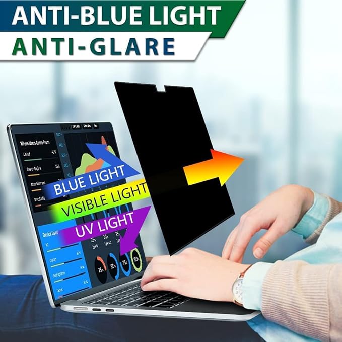 STARY Magnetic Privacy Screen for MacBook Pro 14 Inch, Removable Laptop Privacy Filter Shield and Matte Anti-Glare Blue Light Protector, Suitable for 2021-2026 (M1, M2, M3,M4,M5Pro & Max)