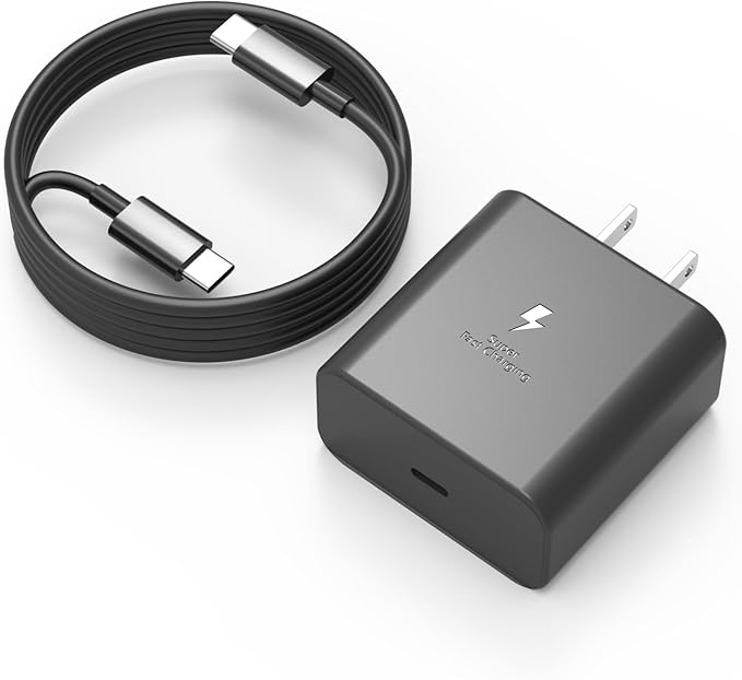 45W USB C Charger Super Fast Type C Charging Compatible with Samsung Galaxy S26 S25 S24 S23 Ultra S26+ S25+ S24+ S23+and More Series,Wall Android Phone Charger & 6ft C Cable Cord (Black 1)