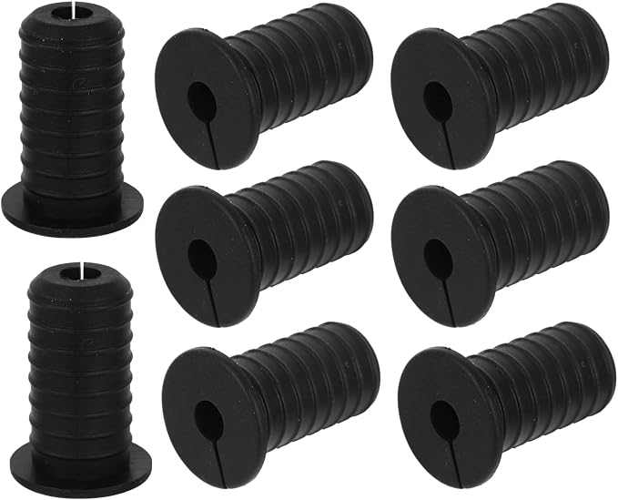 4pcs 3/4in Cable Grommets for Starlink, Black Anti-Slip Cable Routing Kit Split Wall Hole Pass Through Bushing Grommet Cover for Ethernet/TV Wires Waterproof Cord Protection Installation Accessories
