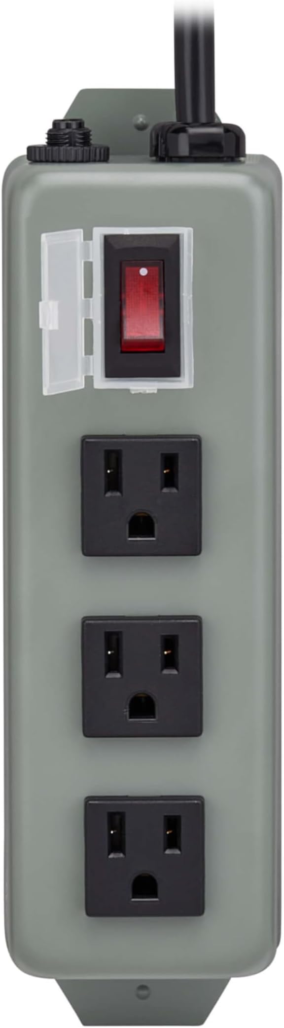 Eaton Tripp Lite Series 3-Outlet Heavy Duty Power Strip, Metal, Mountable (Wall Mount & Under Desk), 6ft Extension Cord, On/Off Switch Cover, Industrial Garage Shop Work Bench Applications (3SP)