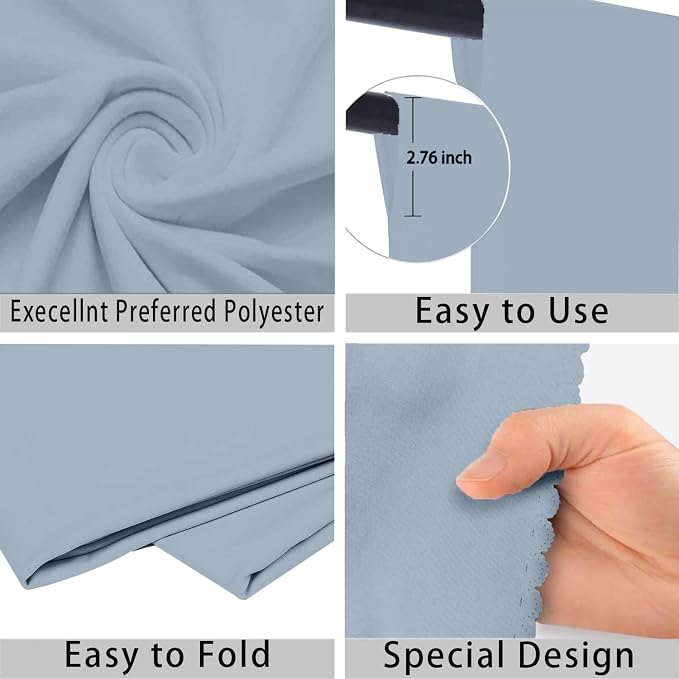BlueAura Backdrop for Photoshoot Dusty Blue Professional Photo Backdrop Background for Product Photography, Wedding, Video Recording, Portraits 5x7 FT