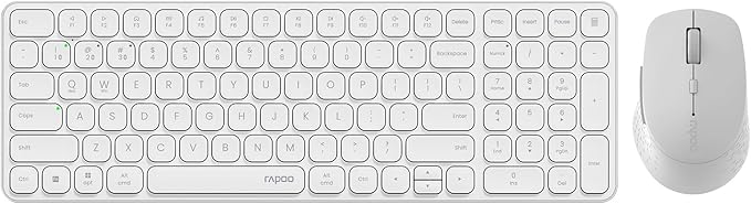 Rapoo Wireless Keyboard and Mouse Combo, Blade-Series E9310M 99-Key Ultra-Thin Keyboard and M300G Silent Mouse, Support 4 Devices, Quiet, Compact, Battery Powered, for Windows/Mac/Linux/Chrome