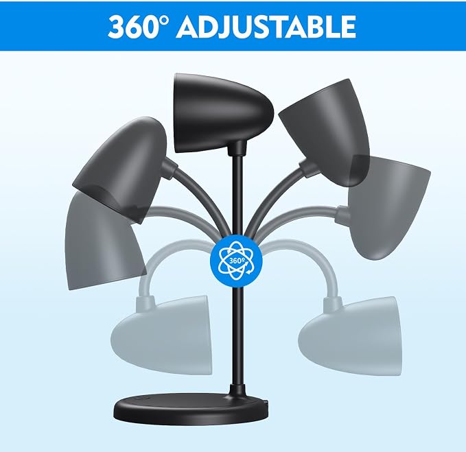 LED Desk Lamp for Home Office,3 Light Colors,Table Lamp,Dimmable Reading Light for Bedside Small Desk Lamp for College Dorm Room,Bedroom Desk Light