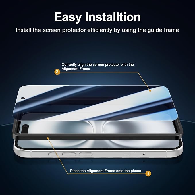 NEW'C 3x Privacy for iPhone 16 Screen Protector (6.1 inches)+ 3x Camera Lens Protector, Sensor Protection, Case Friendly Tempered Glass Film + Dust Plug - Easy installation tool included