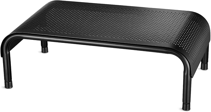 Staples Adjustable Steel Monitor Stand – Ergonomic Desktop Riser for Monitors, Laptops & Office Accessories