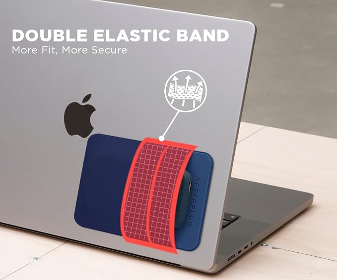 2-Pocket Adhesive Hard Drive Holder for Laptop, Stick-On Pocket Pouch for External Portable SSD, HDD, Slim Mouse and Cables (Small - Fits SSD)