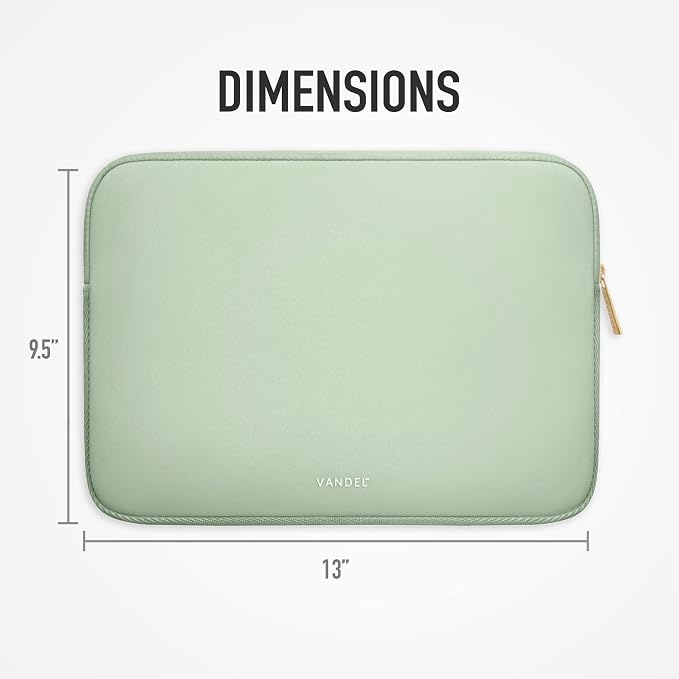 Vandel MacBook Air 13 inch Laptop Sleeve, Fits 13-13.3 inch Laptops: Neoprene MacBook Air & Pro Case, Chromebook, HP Soft Cover | Thin Computer Carrying Bag, Sage Green Mac (M1 & M2) Pouch