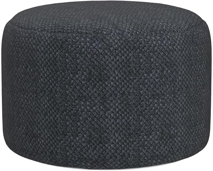 Asuprui Pouf Ottoman Unstuffed Ottoman Foot Rest No Filler Soft Foot Stool 20x20x12 Inches Fuzzy Chair Floor Pouf Chair with Storage for Living Room Bedroom Dark Gray
